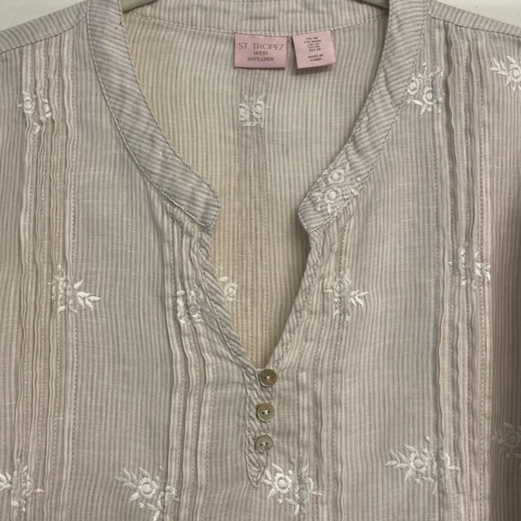 St Tropez Linen Beach Coverup - Picture 2 of 9